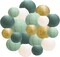 Paper Lanterns Party Decorations, Hanging Round Chinese Lanterns for Graduation Baby Shower Sage Green Birthday Decorations Pack of 20 Sage Green Gold